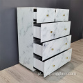 Gabinete MDF de vidro de mármore branco 5